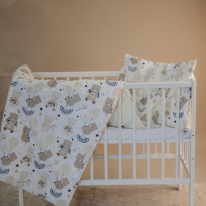 Posteljina za dječji krevetić - medo