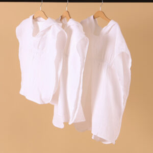 Pončo za plažu- muslin - bijela