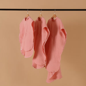 Pončo za plažu- muslin - prljavo roza