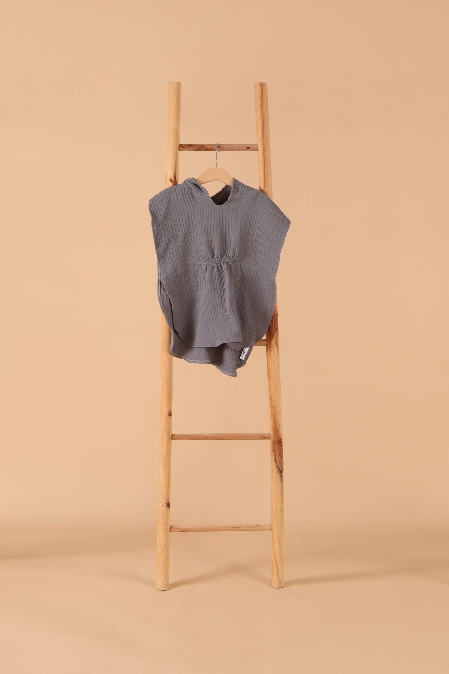 Pončo za plažu- muslin - siva - Slika 4