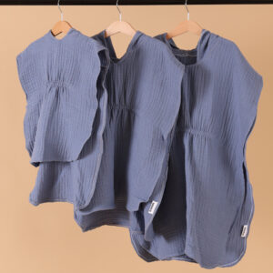 Pončo za plažu- muslin - plava