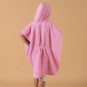 Pončo za plažu- frotir - roza