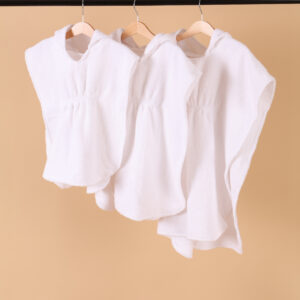 Pončo za plažu- frotir - bijela