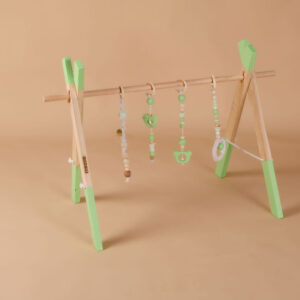 Drveni montessori BABY GYM by Medalis - zeleni
