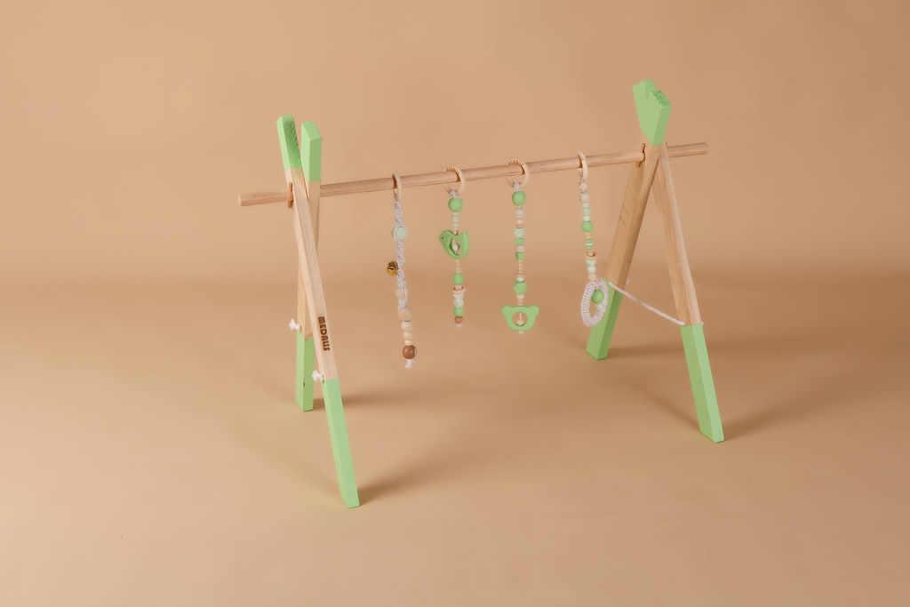 Drveni montessori BABY GYM by Medalis - zeleni