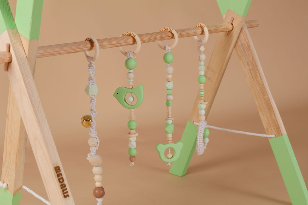 Drveni montessori BABY GYM by Medalis - zeleni - Slika 2
