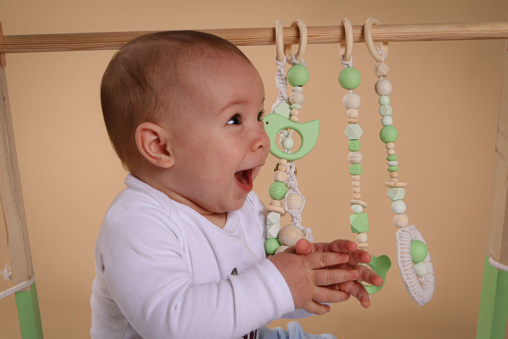 Drveni montessori BABY GYM by Medalis - zeleni - Slika 6