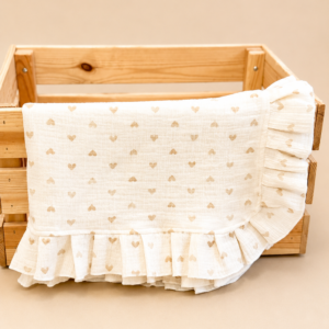 Muslin deka - nude srca
